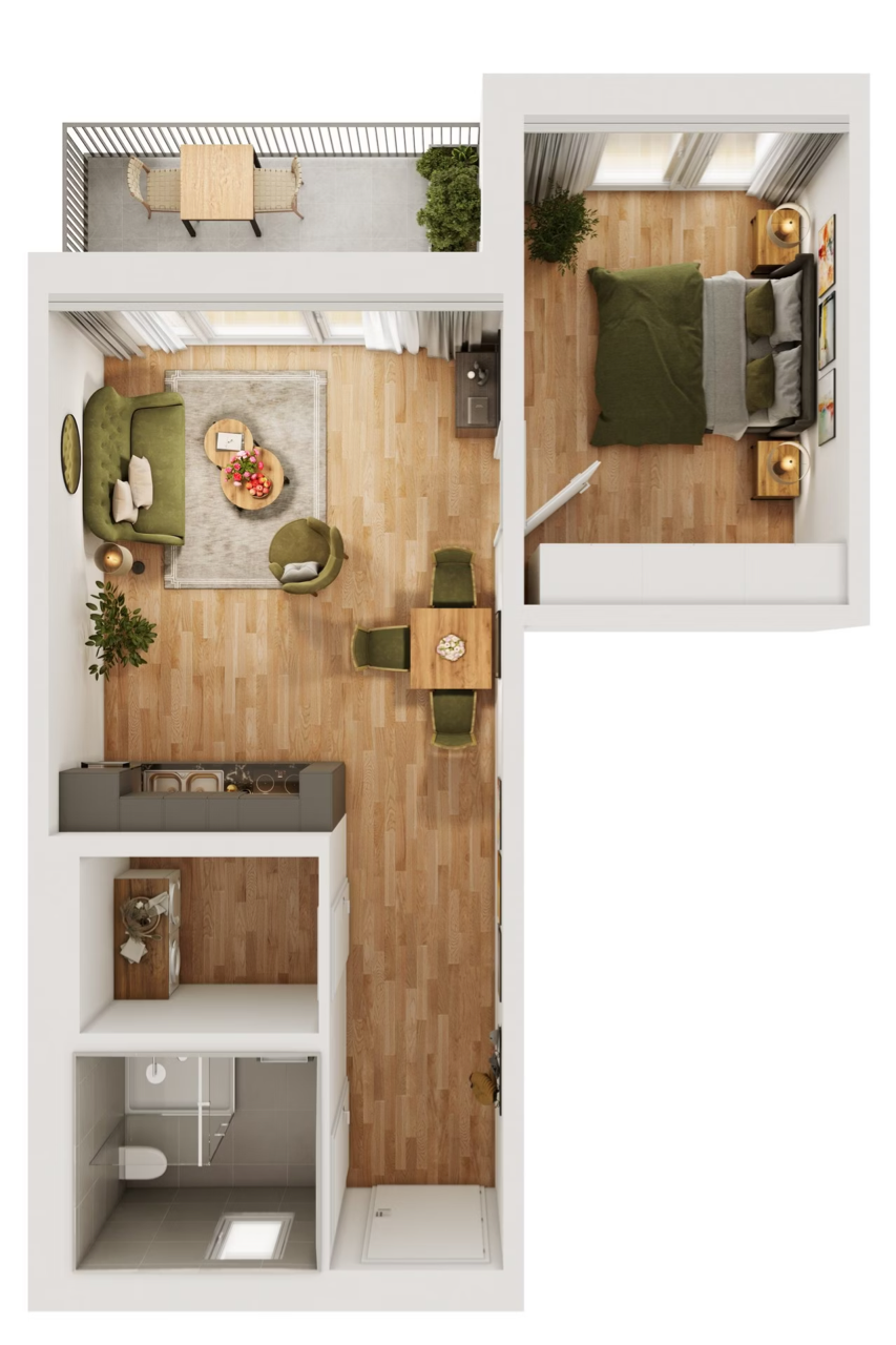 Grundriss Apartment Typ B